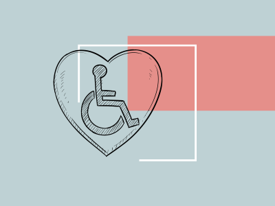 Handicapsymbol i hjerte