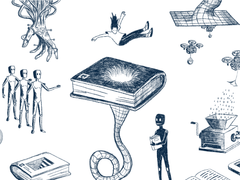 Grafik fra kampagnen Læs dig klogere på fremtiden