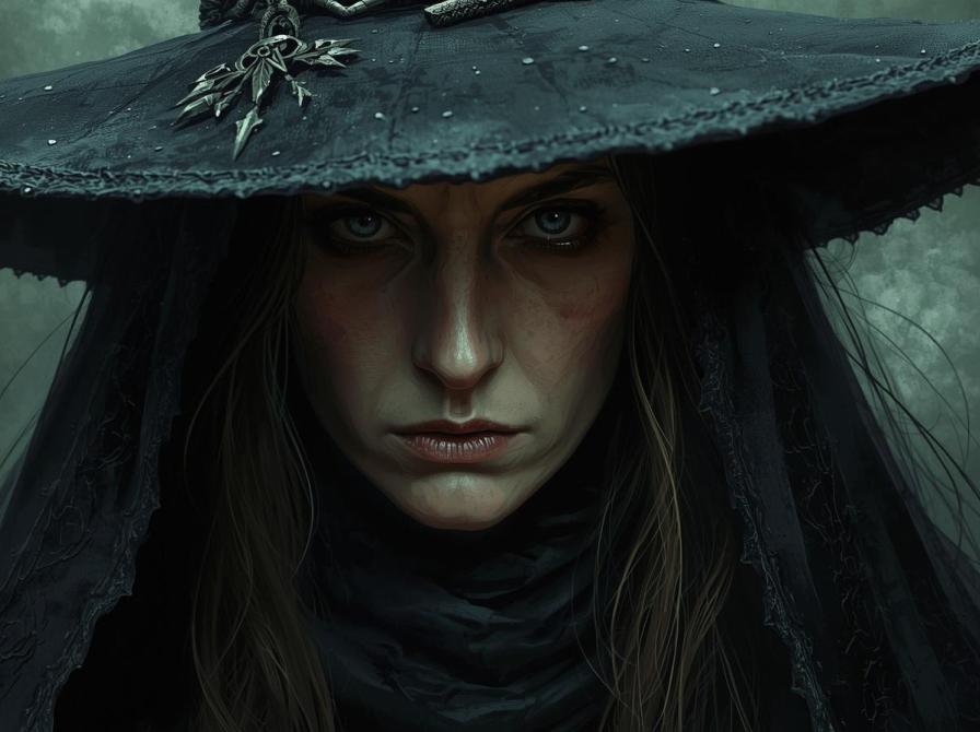 AI billede af en heks designet i Canva